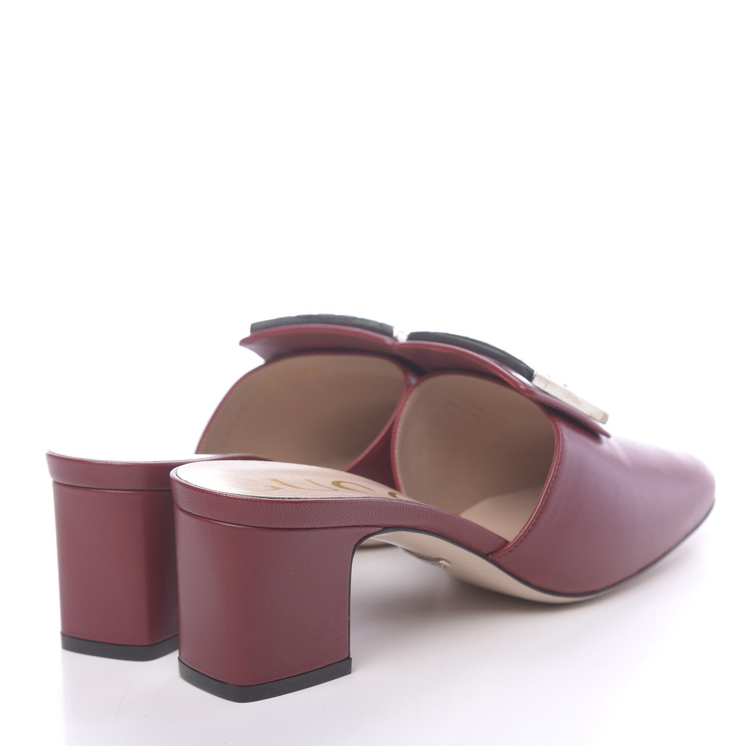 Gucci Malaga Kid Crystal Square G Madelyn Mules 38 Romantic Cerise 4 of 9