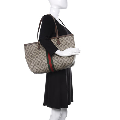 Gucci GG Supreme Monogram Medium Ophidia Shopping Tote Brown 2 of 10