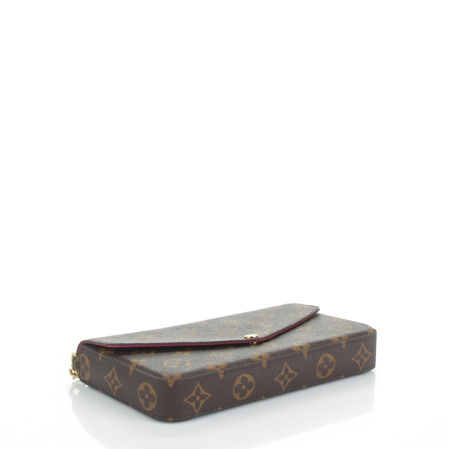 Monogram Pochette Felicie Chain Wallet Fuchsia
