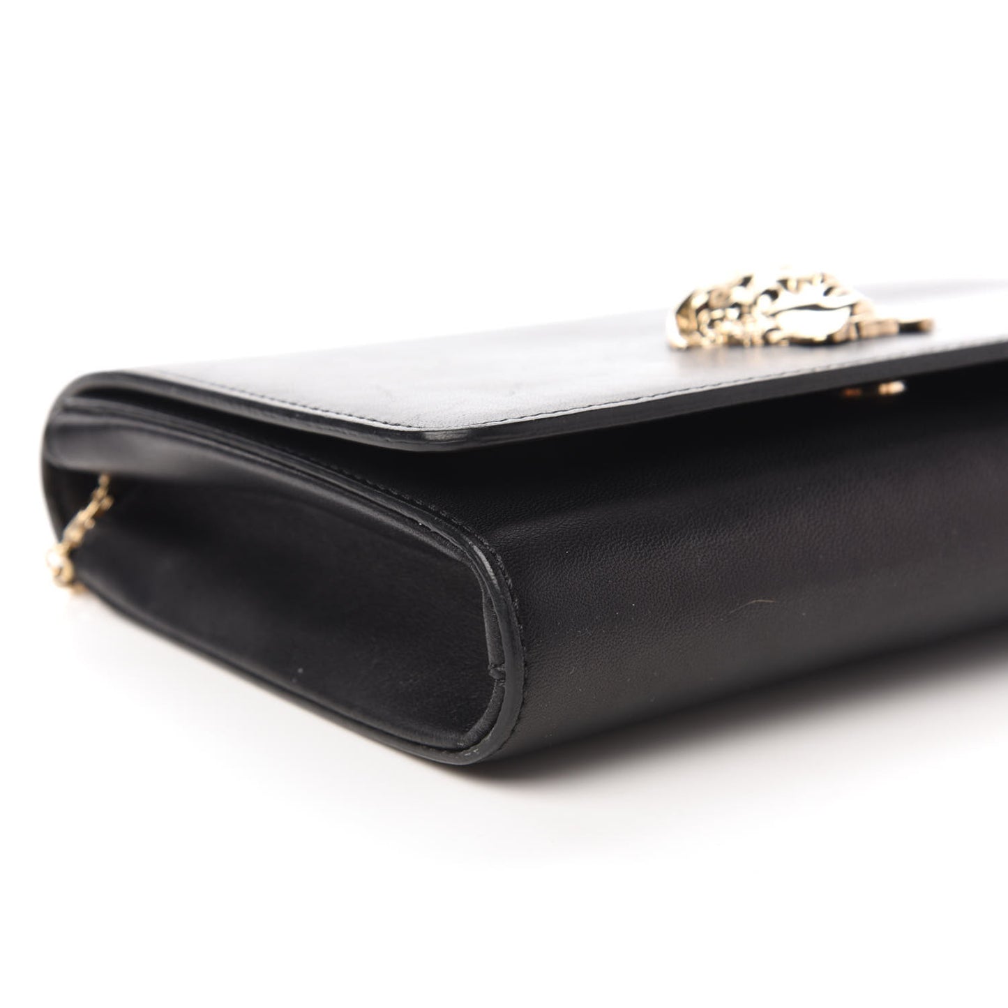 Vitello Palazzo Medusa Evening Clutch Bag Black