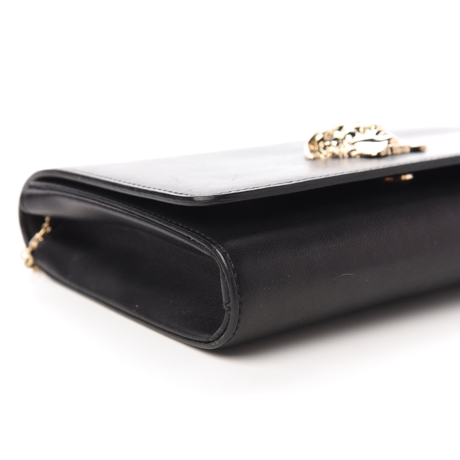 Versace Vitello Palazzo Medusa Evening Clutch Bag Black 6 of 10