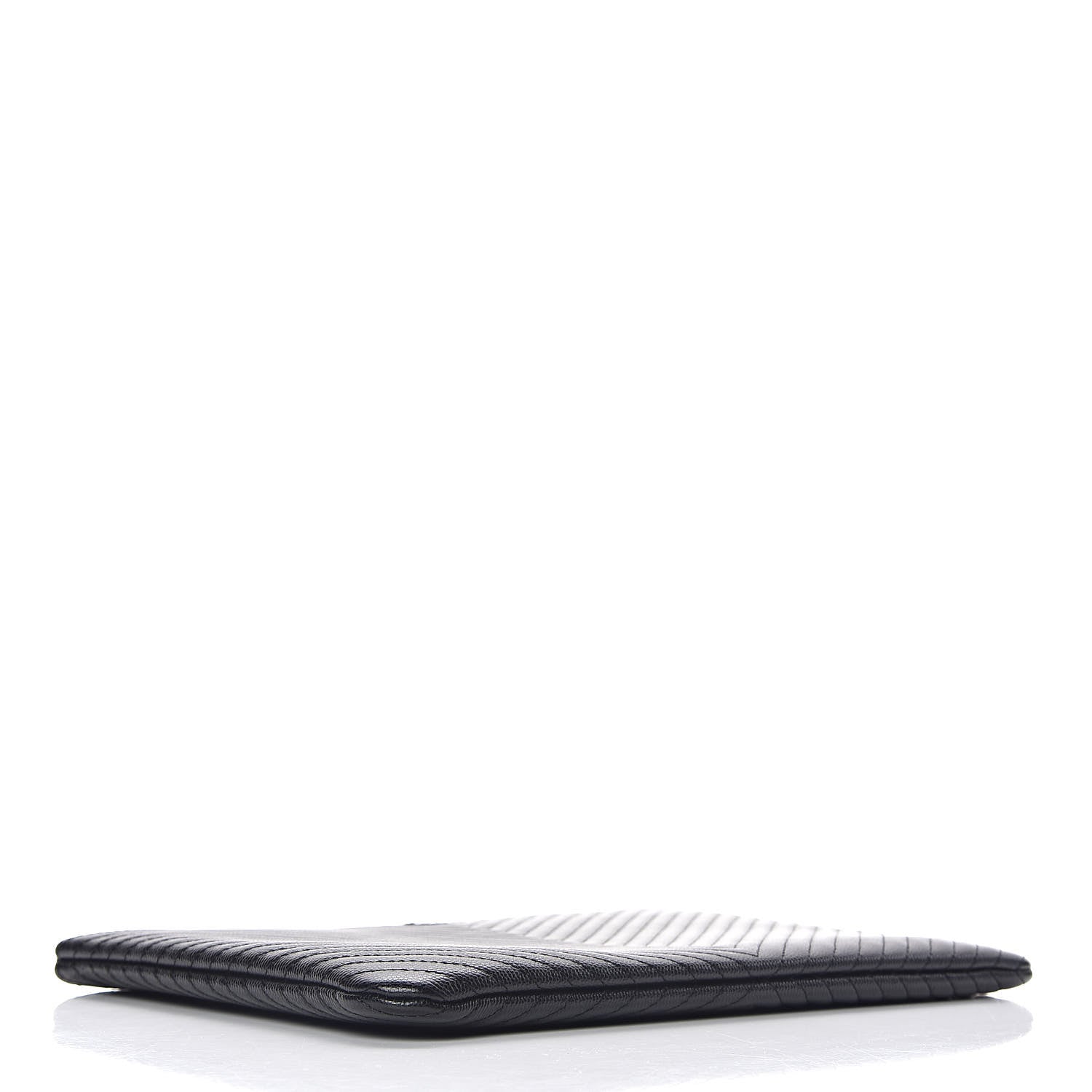Chanel Caviar Chevron Quilted Medium Cosmetic Case Black 4 of 7
