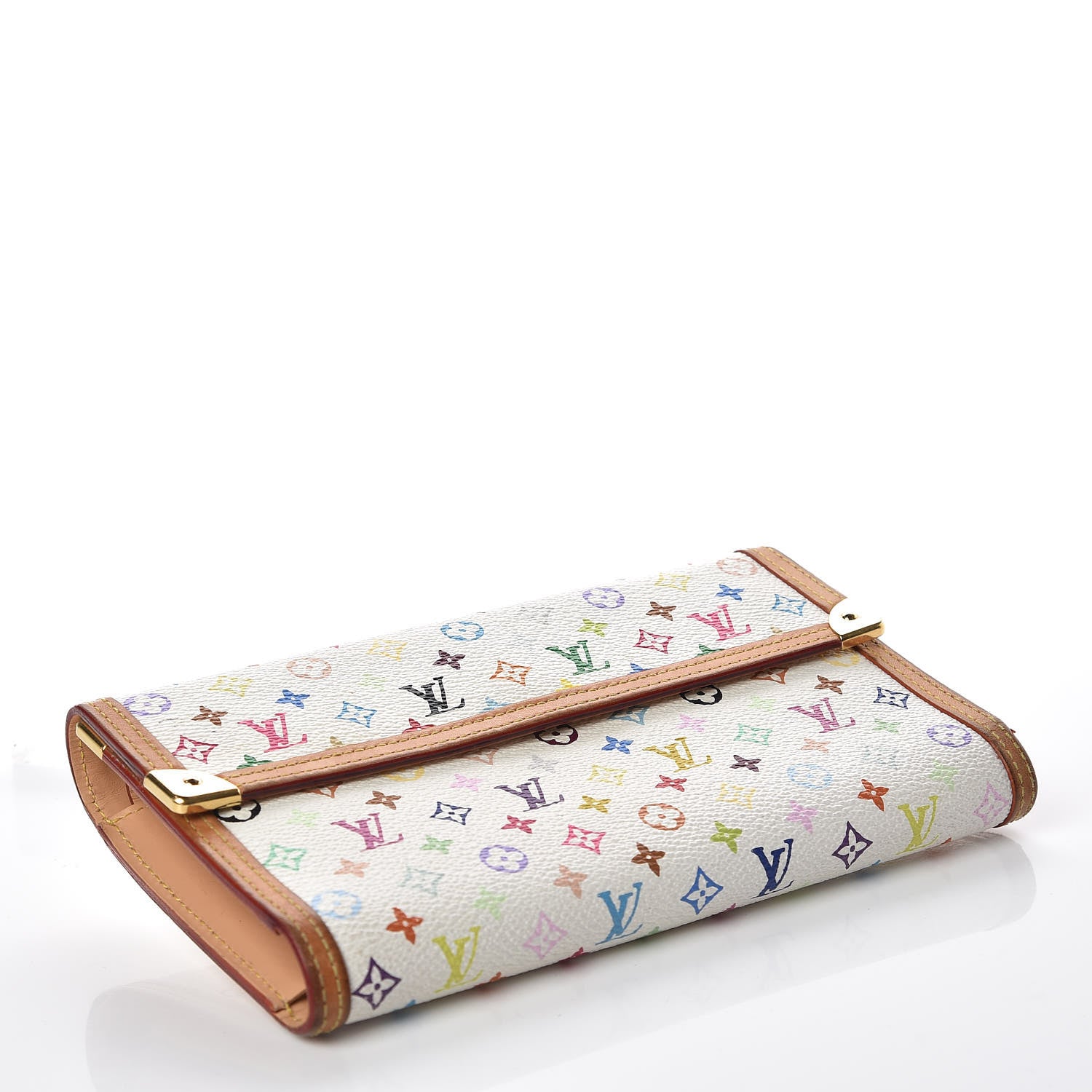 Louis Vuitton Monogram Multicolor Porte Tresor International Wallet White 4 of 13