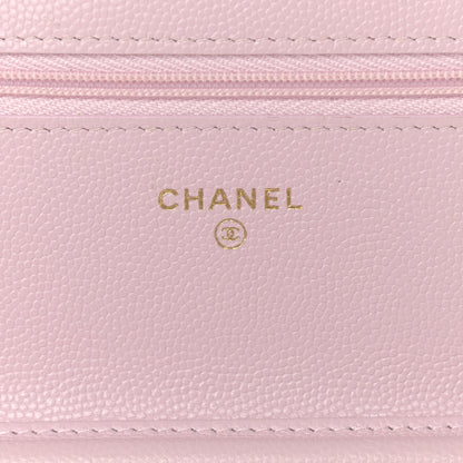 Chanel Caviar Quilted Wallet On Chain WOC Light Pink 6 of 19