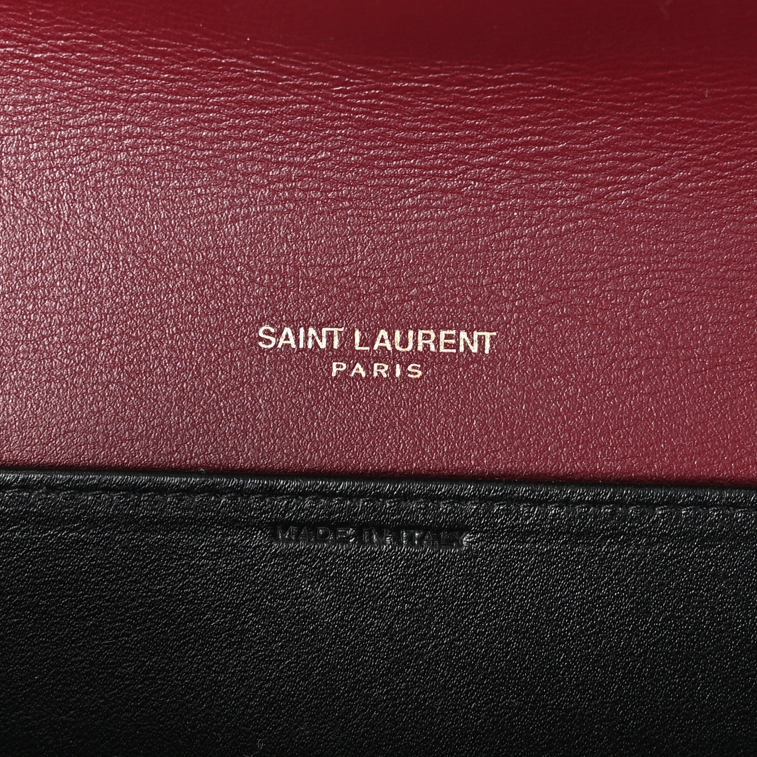 Saint Laurent Patent Uptown Chain Wallet Red Grenat 7 of 11