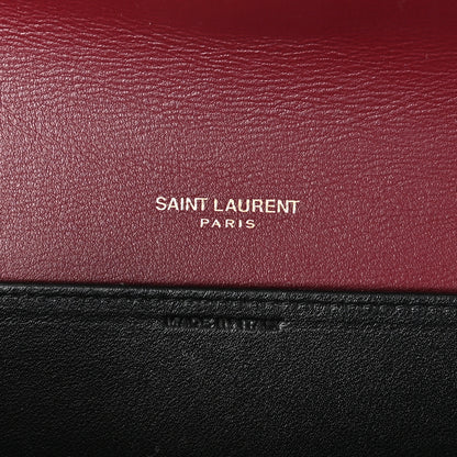 Saint Laurent Patent Uptown Chain Wallet Red Grenat 7 of 11