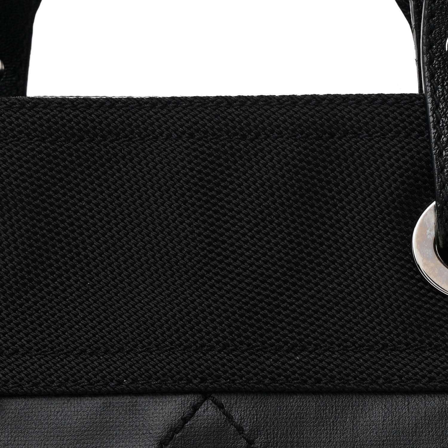 Chanel Coated Canvas Quilted Small Paris Biarritz Tote Black 8 of 12