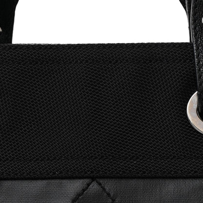 Chanel Coated Canvas Quilted Small Paris Biarritz Tote Black 8 of 12
