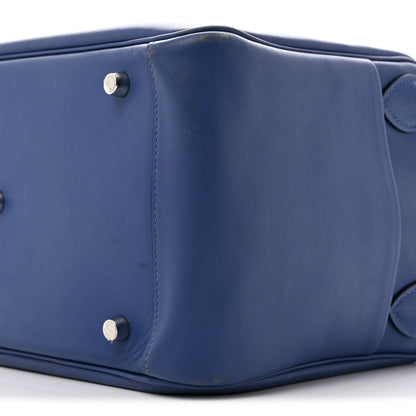 Hermes Swift Epsom Lindy 26 Tressage De Cuir Bleu Brighton Capucine Bleu Saphir 10 of 13