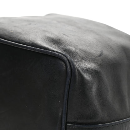 Chanel Lambskin CC Stitched Drawstring Bucket Bag Black 10 of 13