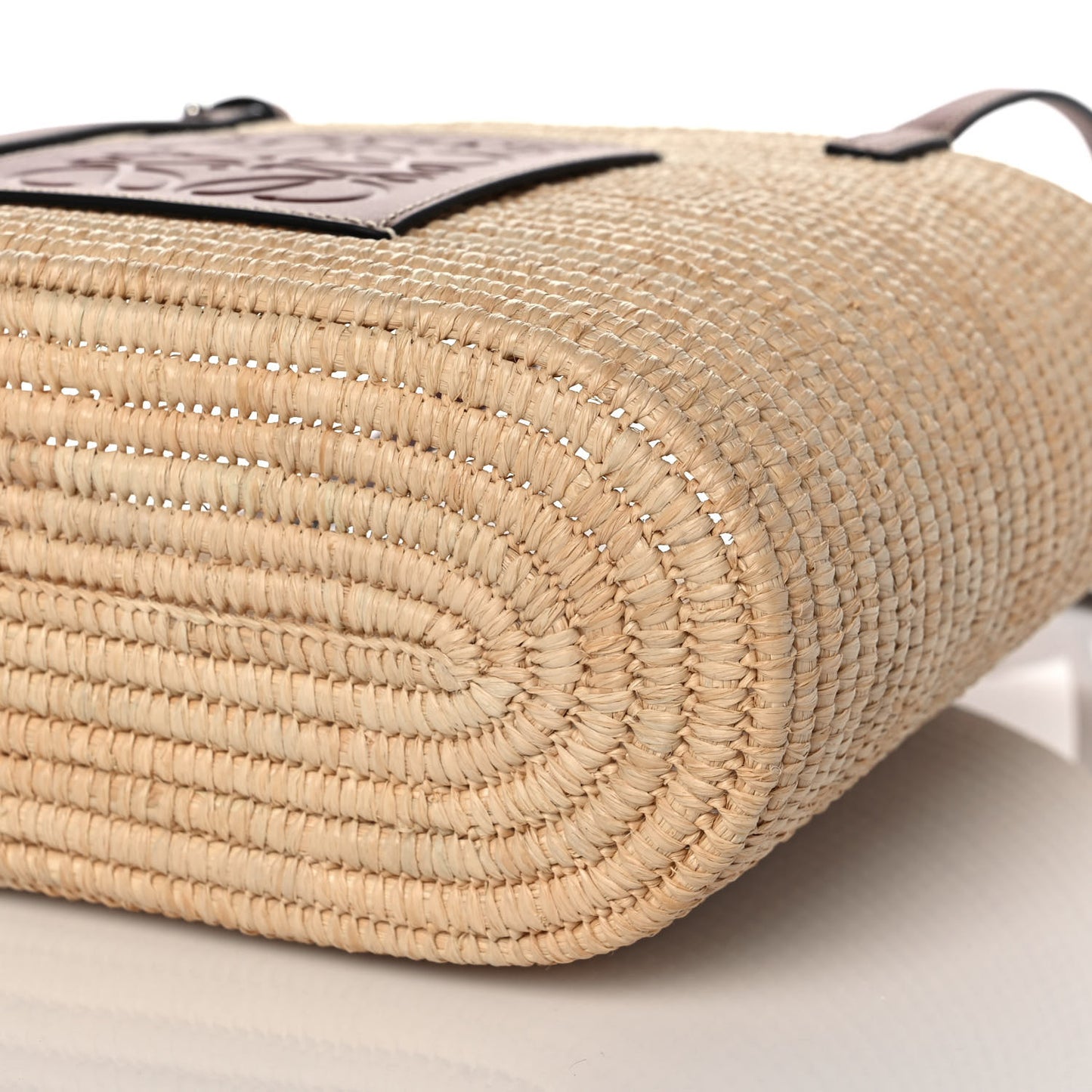 Raffia Small Square Basket Tote Bag Natural Tan