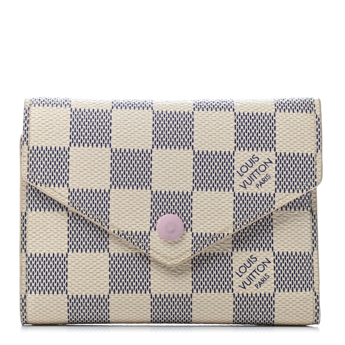 Damier Azur Victorine Wallet Rose Ballerine