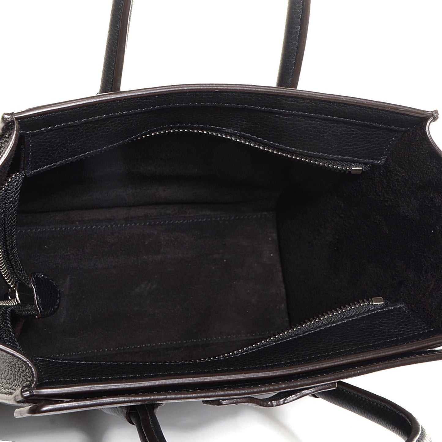Drummed Calfskin Nano Luggage Black