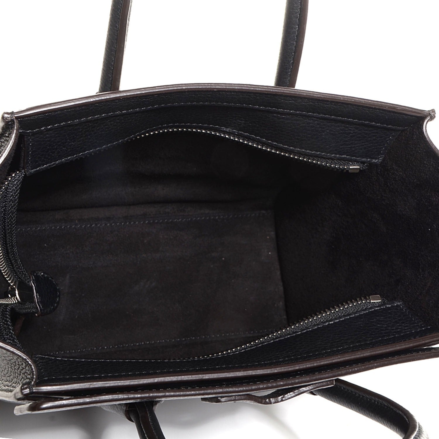 Celine Drummed Calfskin Nano Luggage Black 5 of 7