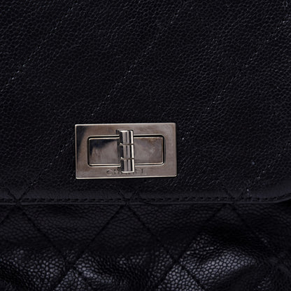 Chanel Glazed Caviar Large Pocket In The City Tote Black 9 of 10