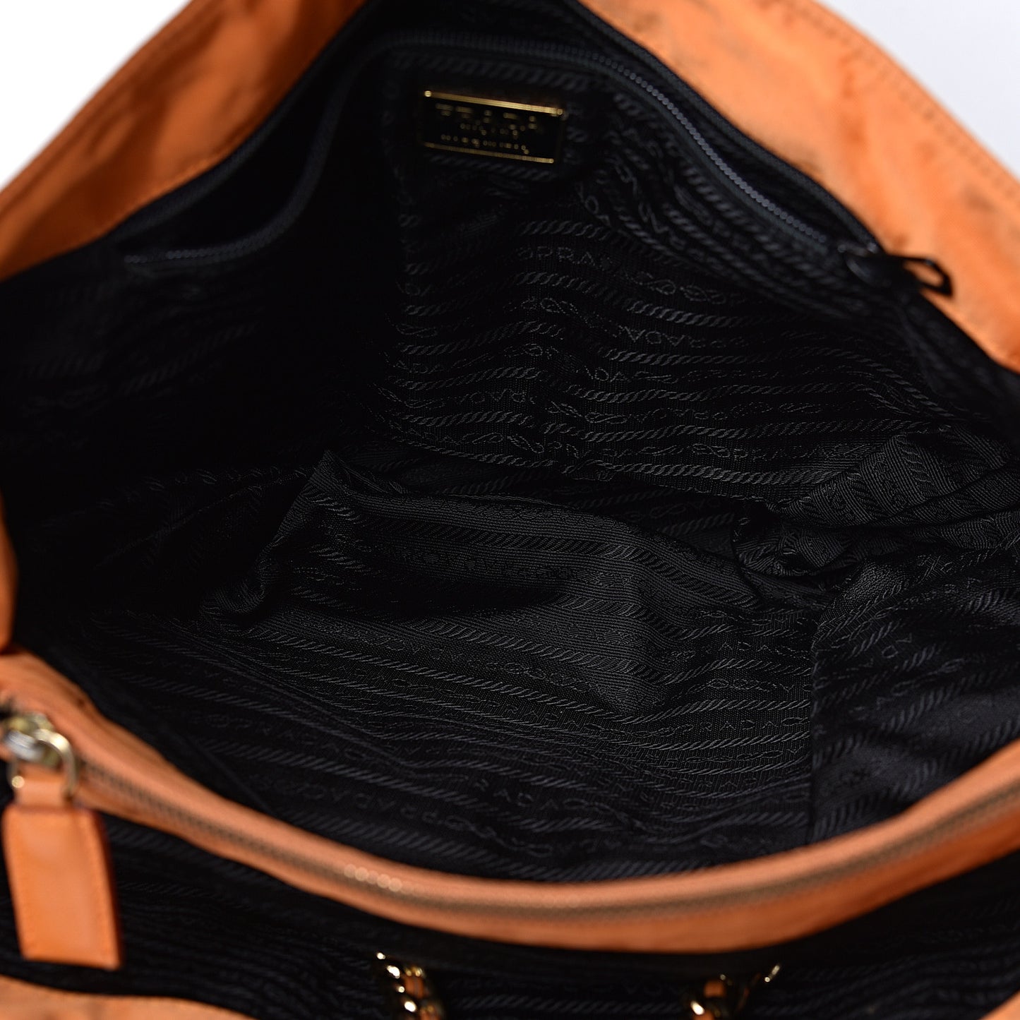 Tessuto Nylon Quilted Impunturado Bag Ambra
