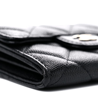 Chanel Caviar Quilted Flap Card Holder On Chain Black 9 of 11