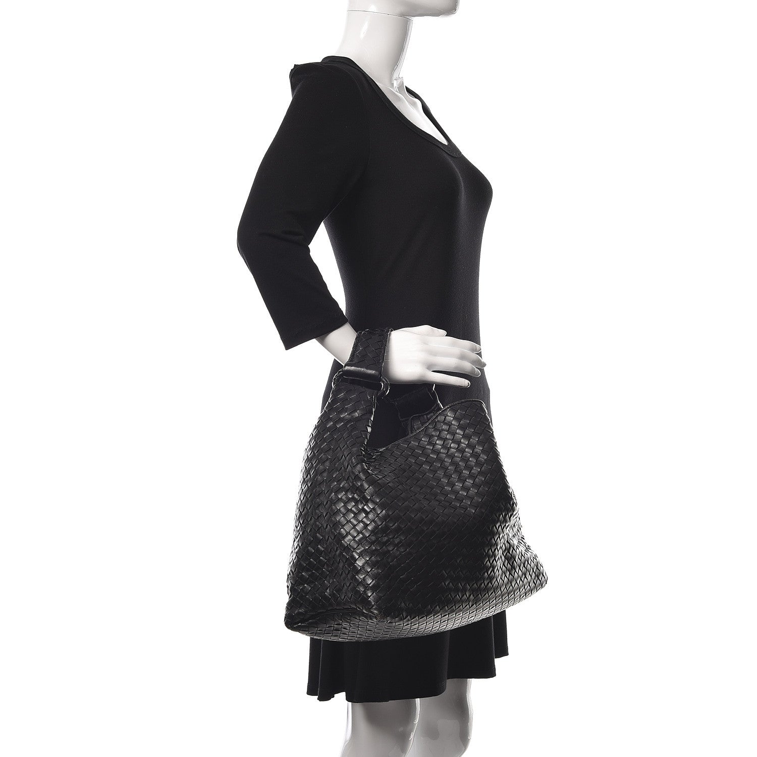 Bottega Veneta Nappa Intrecciato Sloane Hobo Black 2 of 14