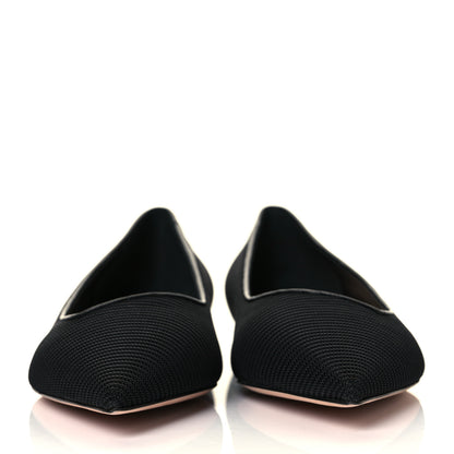 Christian Dior Technical Fabric Pointed Toe Flats 38 Black 2 of 9