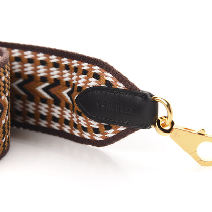 Hermes Toile Swift Sangle Allegro 50mm Shoulder Strap Sesame White Black 4 of 5