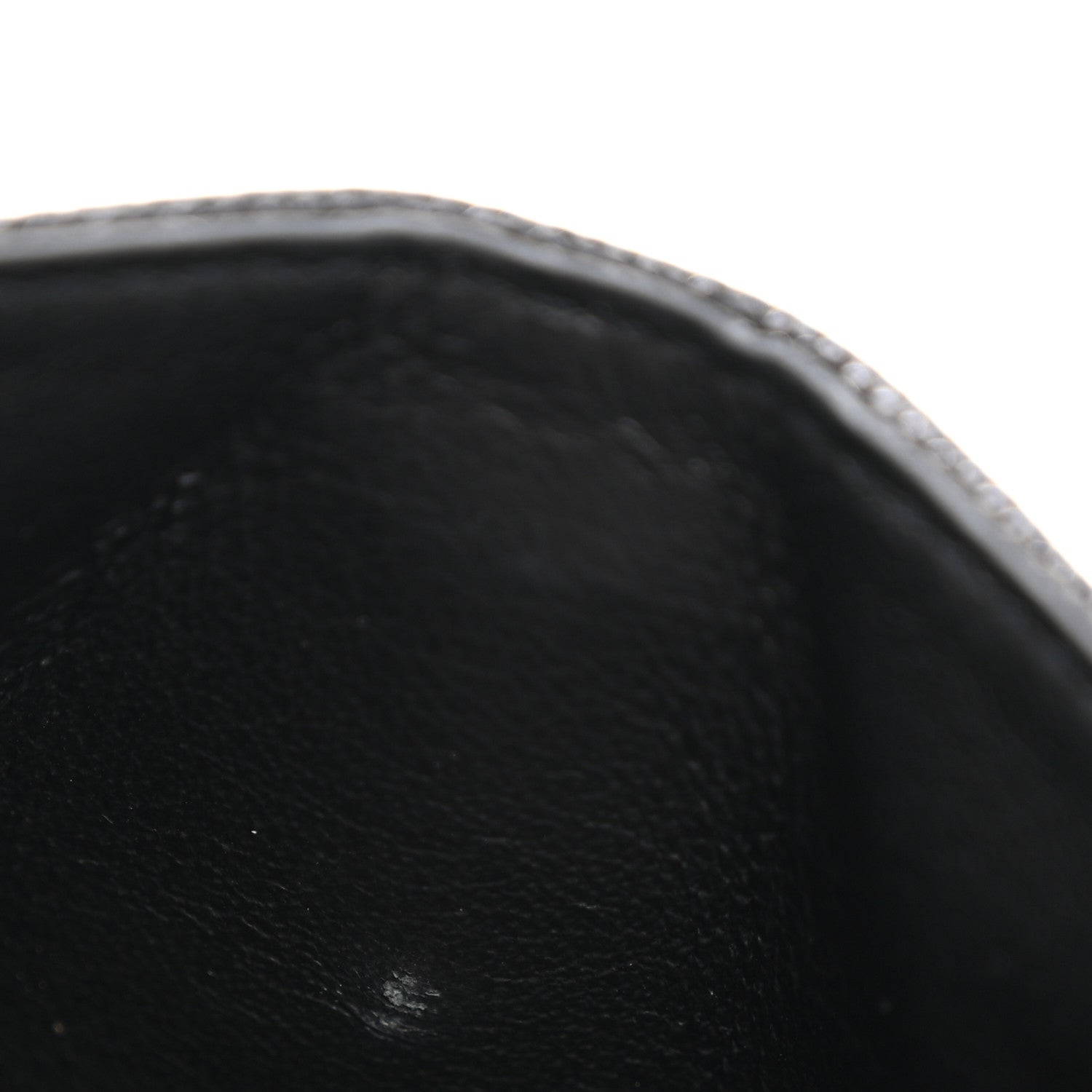 Saint Laurent Grain De Poudre Matelasse Chevron Monogram Credit Card Case Black 8 of 10