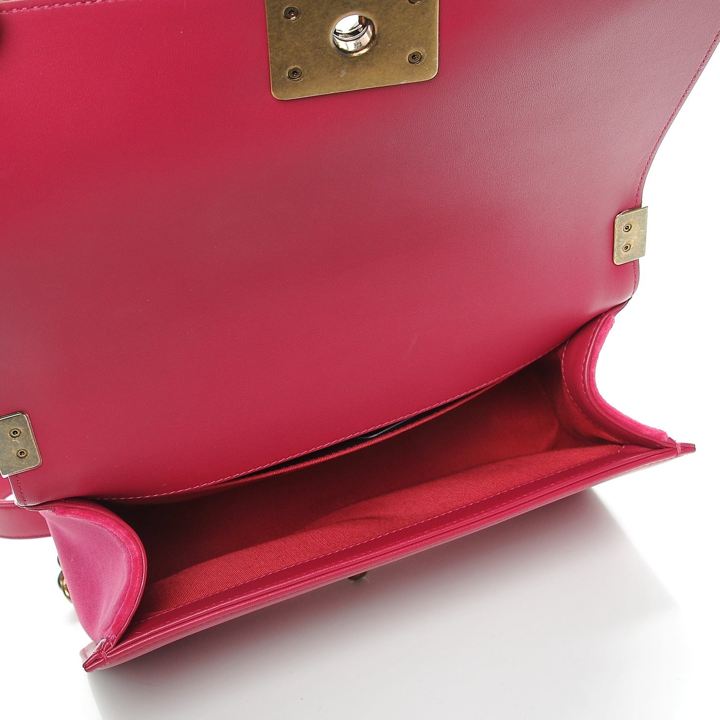 Velvet Chevron Medium Boy Flap Pink