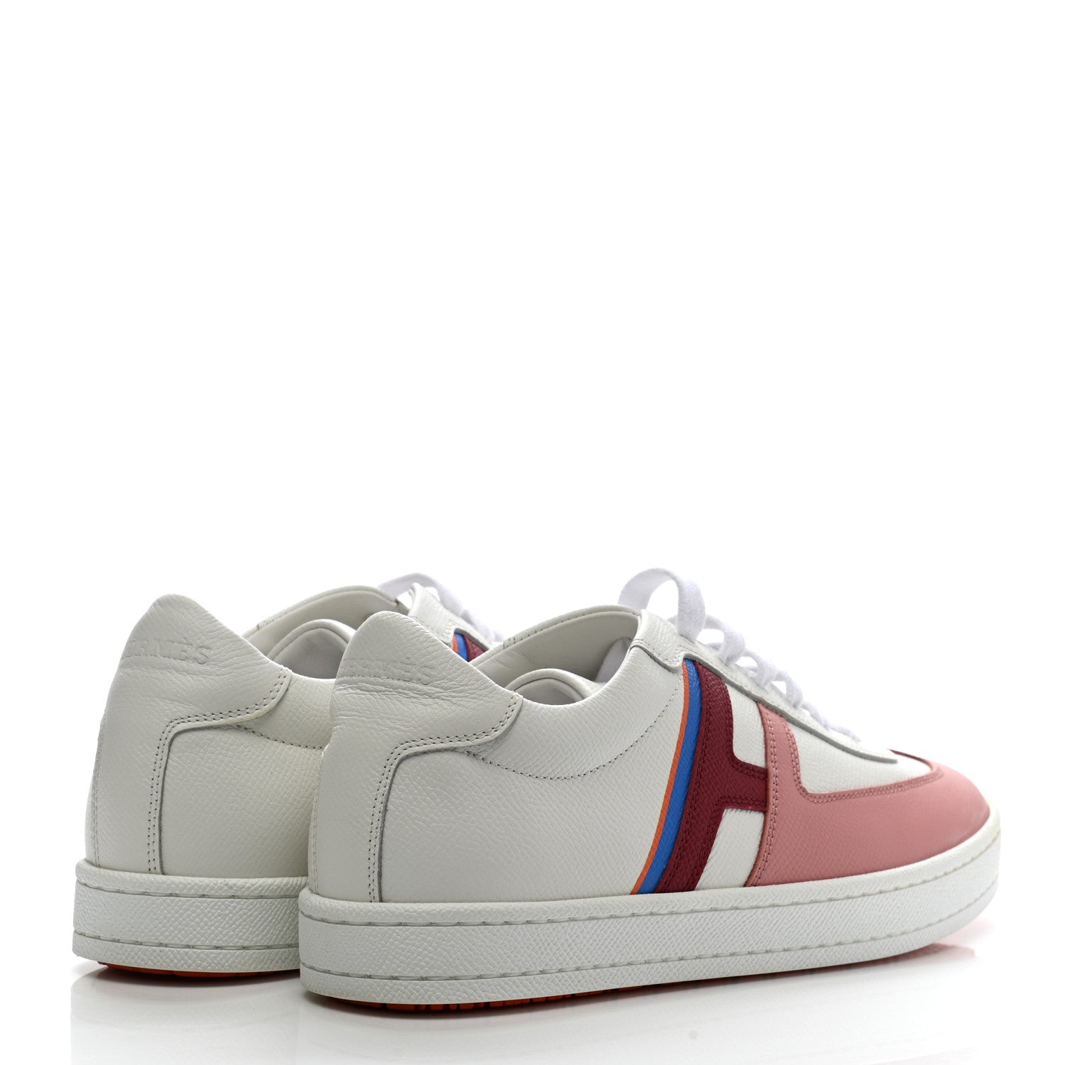 Hermes Epsom Womens Boomerang Sneakers 37 Multicolor Rose Pale 4 of 10