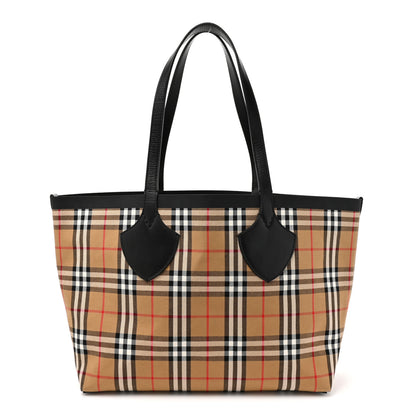 Burberry Vintage Check Medium The Giant Reversible Tote Antique Yellow Bright Red 1 of 16