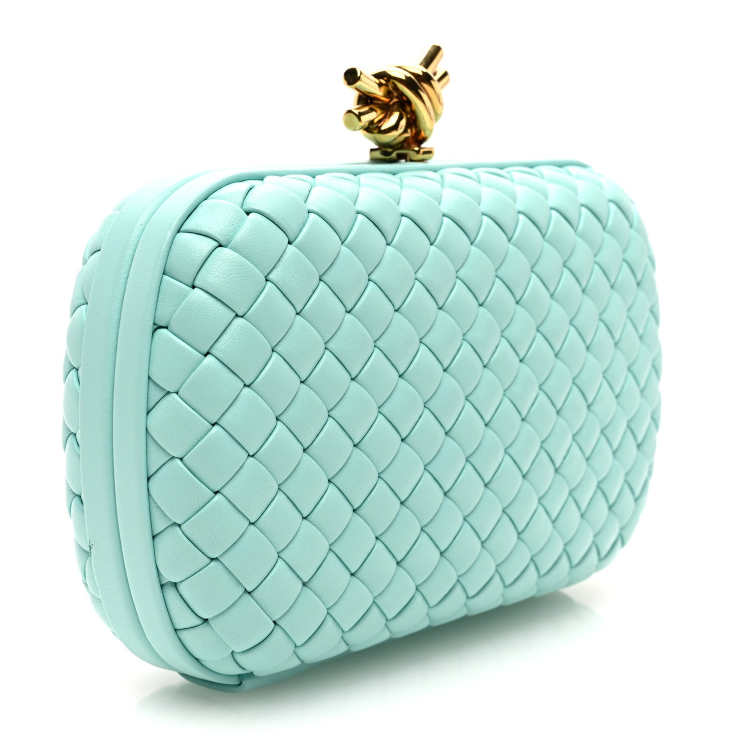 Nappa Intrecciato Knot Clutch Siren
