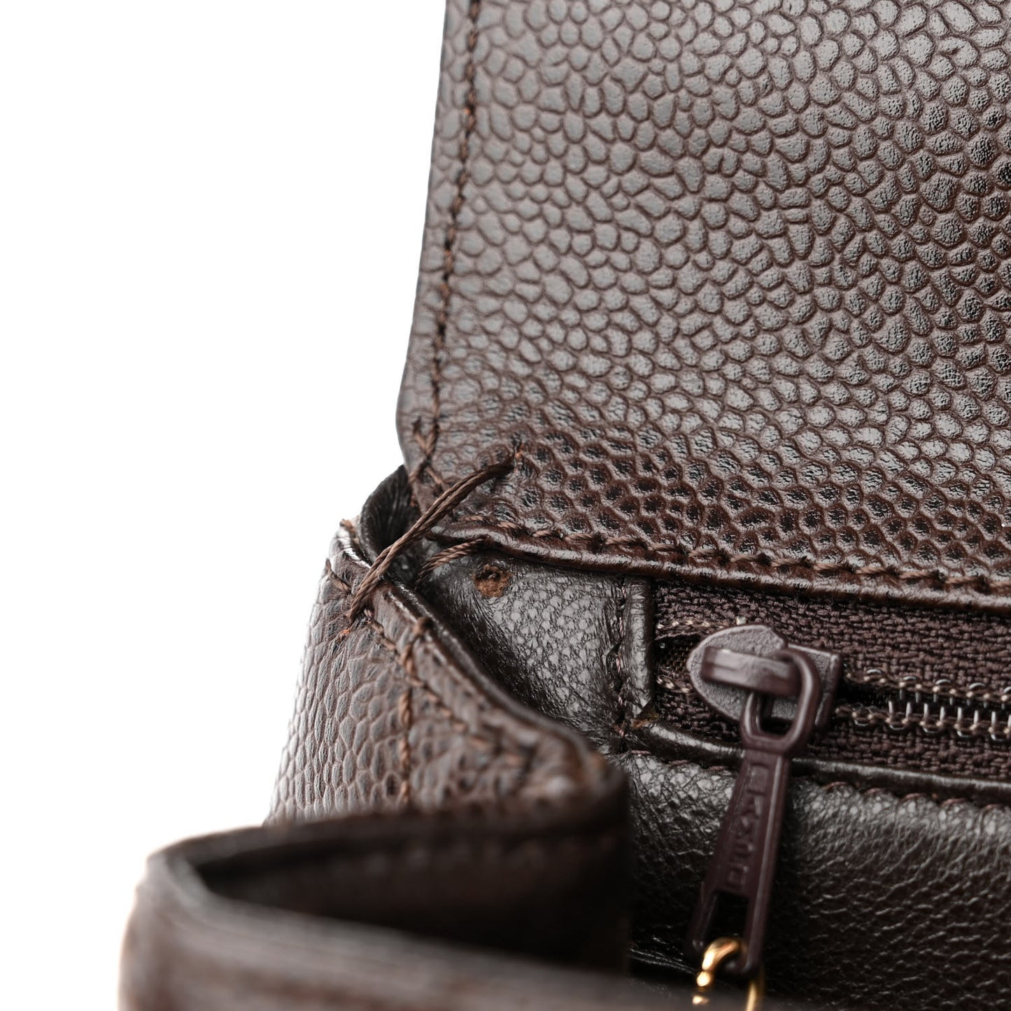 Caviar Quilted Jumbo Kelly Flap Brown