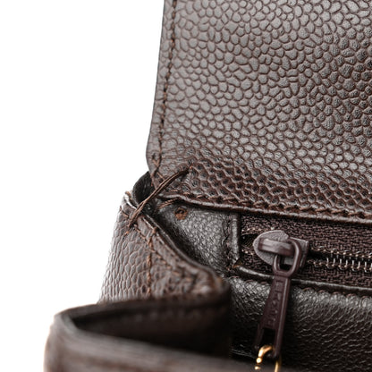 Chanel Caviar Quilted Jumbo Kelly Flap Brown 10 of 10