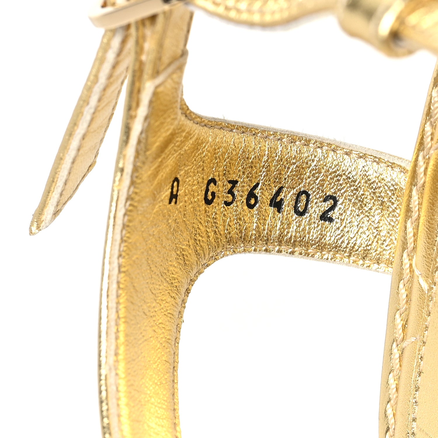 Chanel Laminated Lambskin Quilted CC Pearl Thong Sandals 35.5 Gold 8 of 8