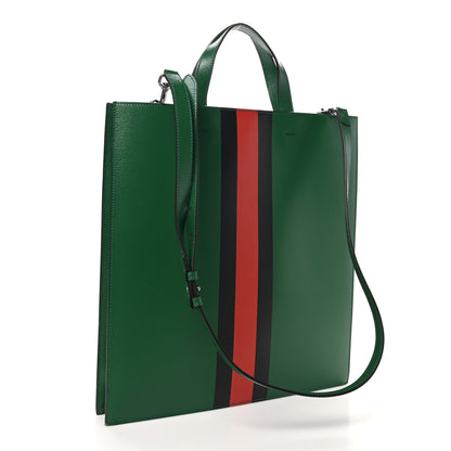 Gucci Calfskin Kingsnake Print Vertical Tote Green 4 of 11