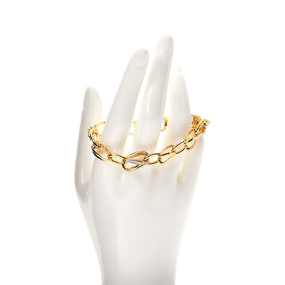 John Hardy 18K Yellow Gold Diamond Asli Link Chain Bracelet 2 of 4