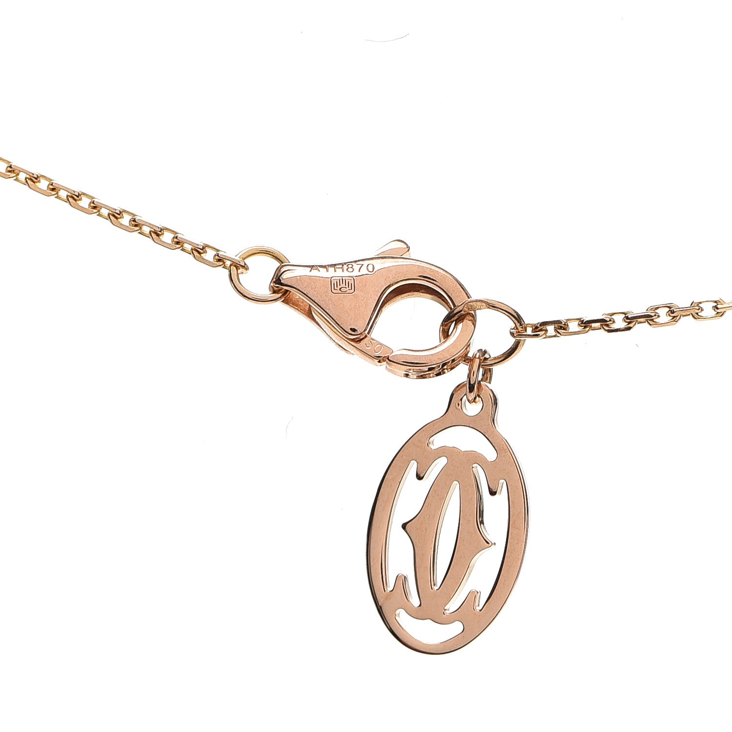 Cartier 18K Pink Gold Diamond Symbols Cross Pendant Necklace 5 of 5