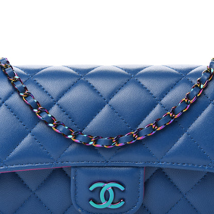 Chanel Lambskin Quilted Glasses Case With Chain Blue Purple 11 of 12