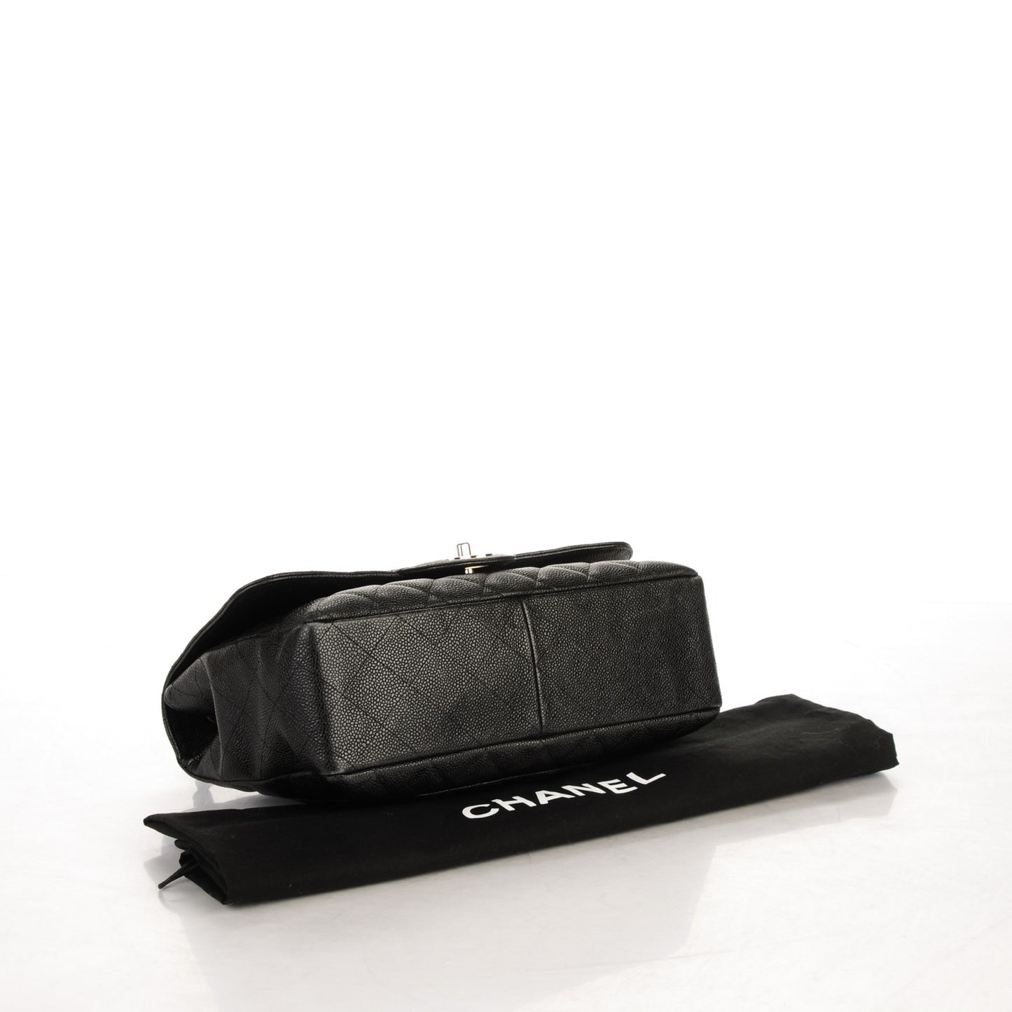 Caviar Quilted Jumbo Single Flap Black