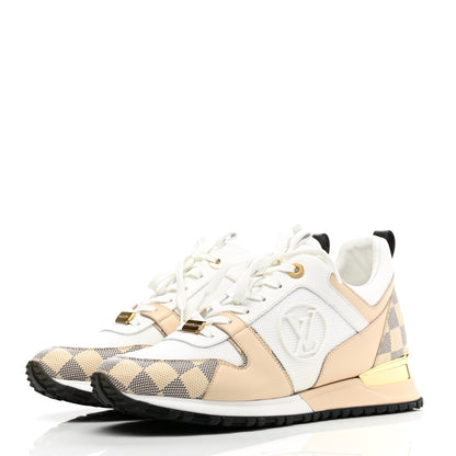 Louis Vuitton Calfskin Damier Azur Run Away Sneakers 39.5 White 3 of 9