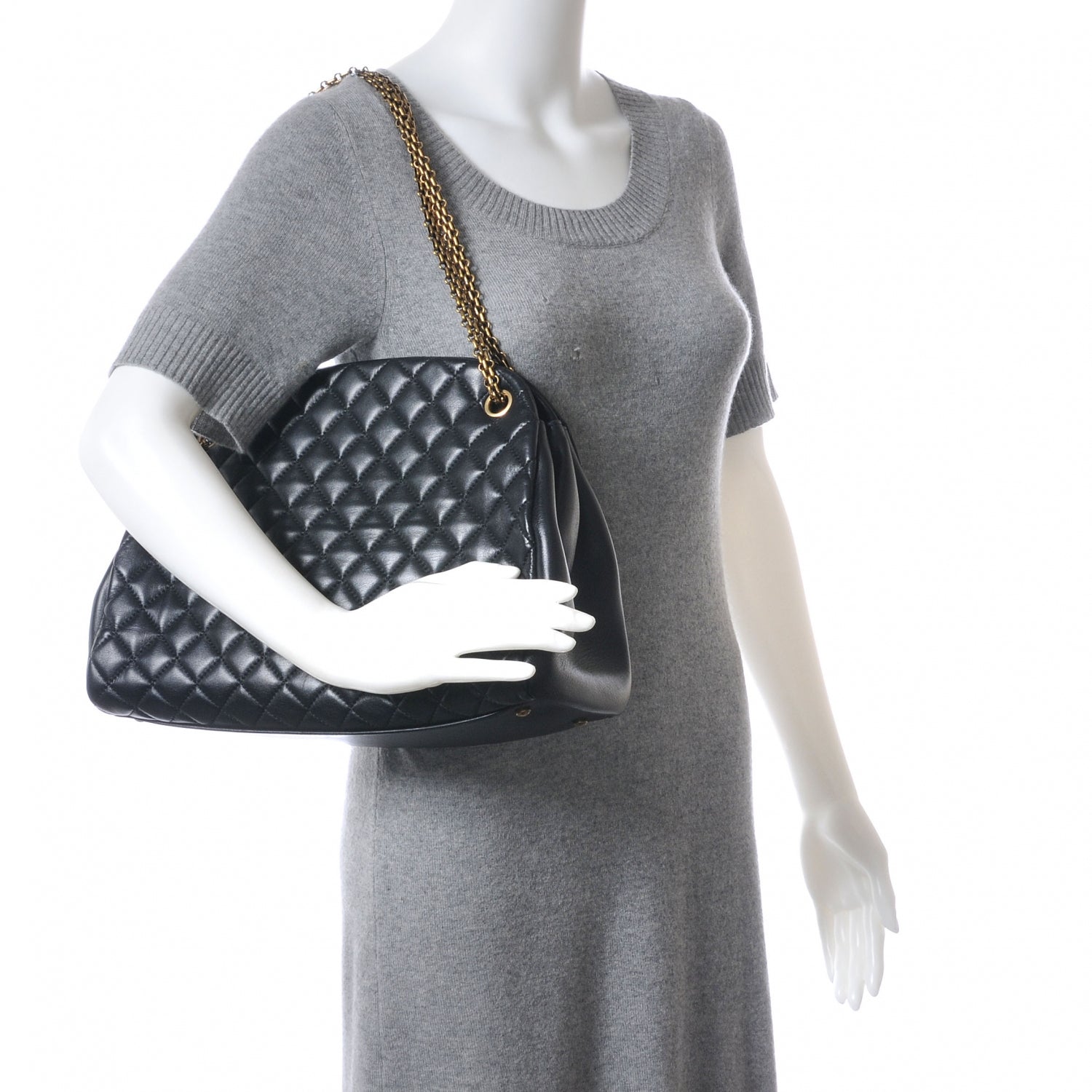 Chanel Lambskin Large Just Mademoiselle Black 2 of 10