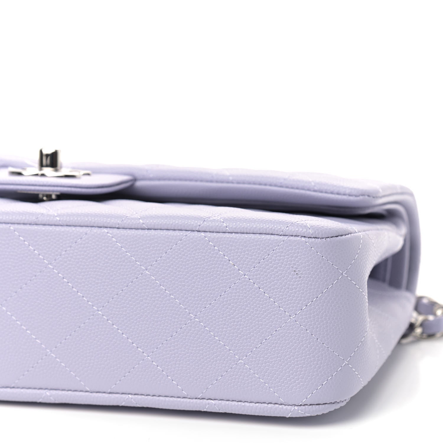 Chanel Caviar Quilted Medium Double Flap Light Purple 7 of 9