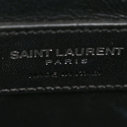 Saint Laurent Calfskin Crocodile Embossed Baby Sac de Jour Dusty Black 6 of 12