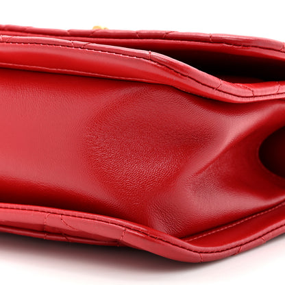 Chanel Shiny Lambskin Quilted Mini Flap Red 9 of 11