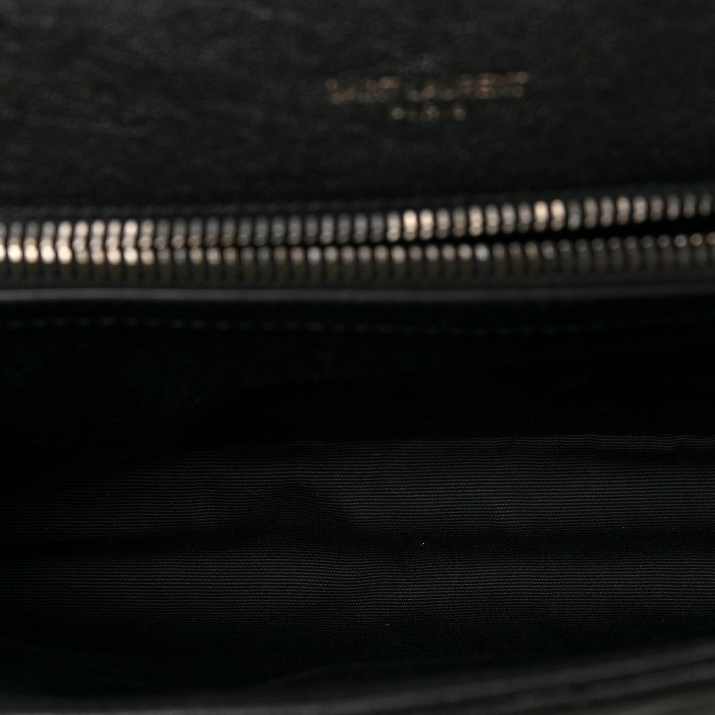 Sheepskin Matelasse Chevron Monogram Medium College Bag Black