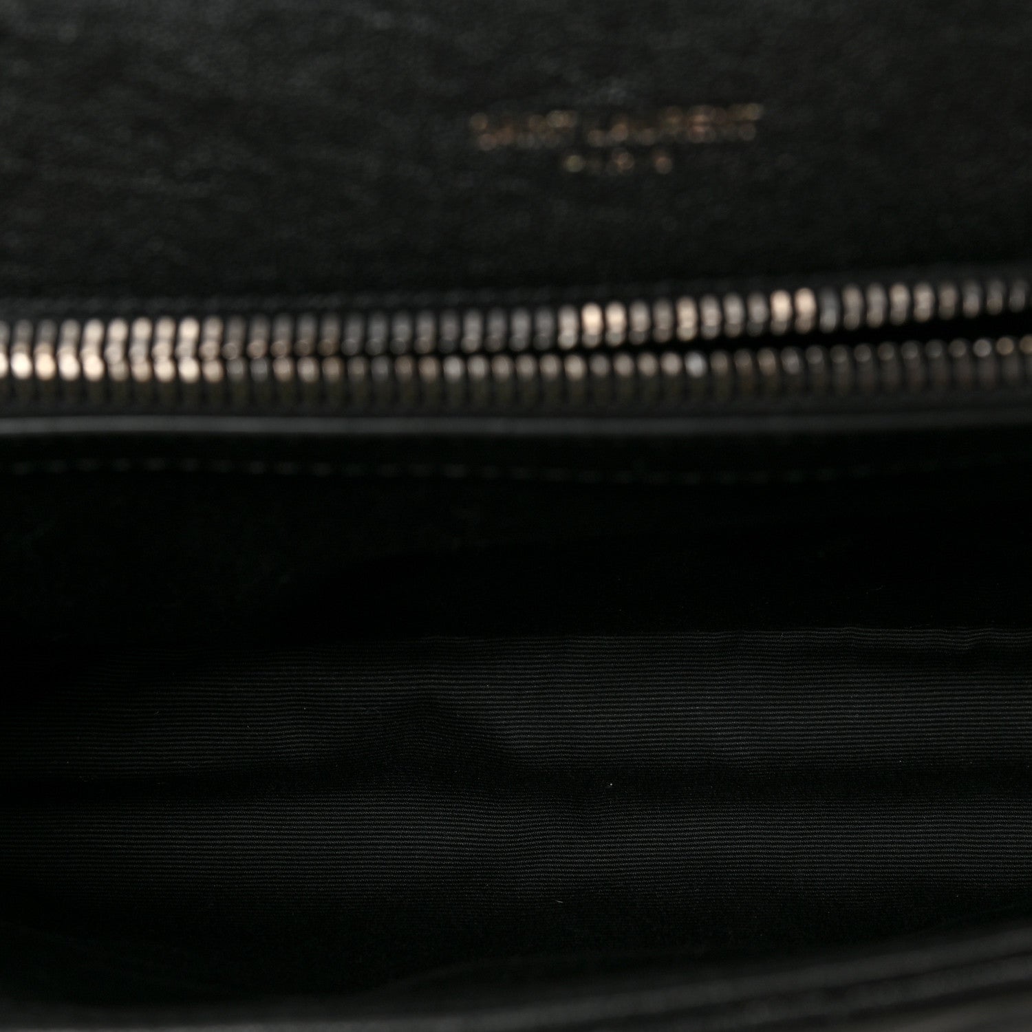 Saint Laurent Sheepskin Matelasse Chevron Monogram Medium College Bag Black 5 of 9