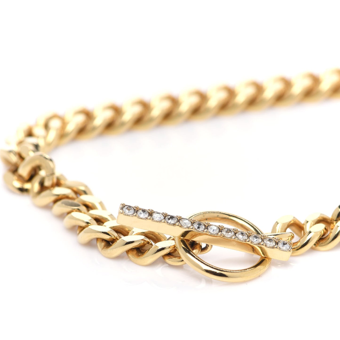 Metal Logo Chain Bracelet Gold