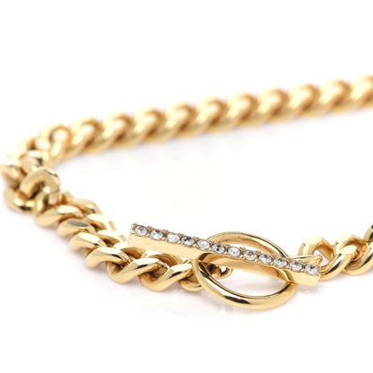 Christian Dior Metal Logo Chain Bracelet Gold 5 of 6