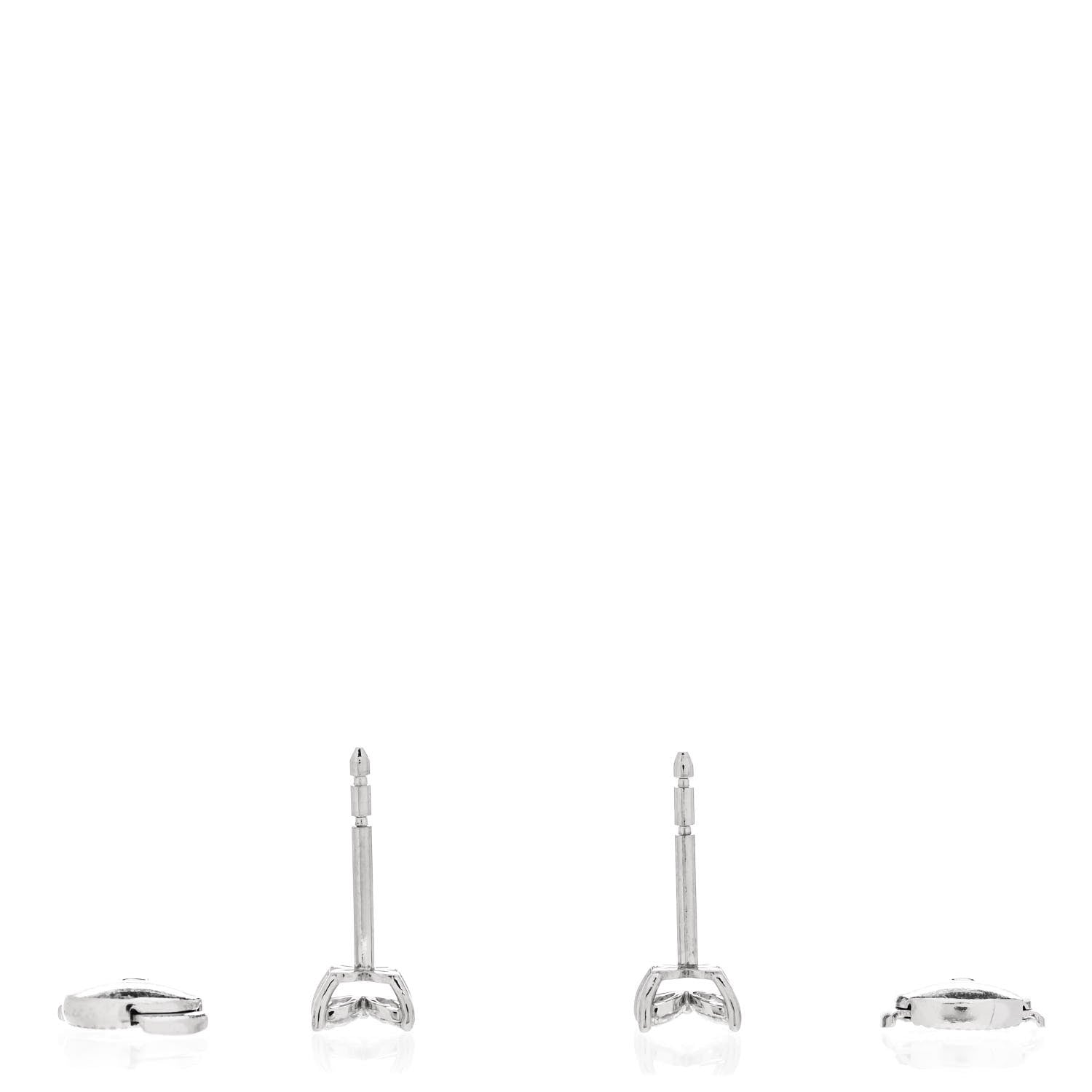 Tiffany Platinum Diamond .19ct Mini Victoria Earrings 3 of 4
