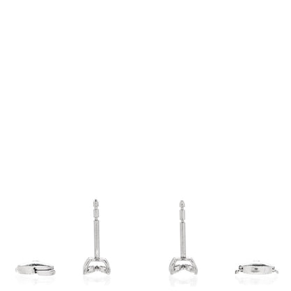 Tiffany Platinum Diamond .19ct Mini Victoria Earrings 3 of 4