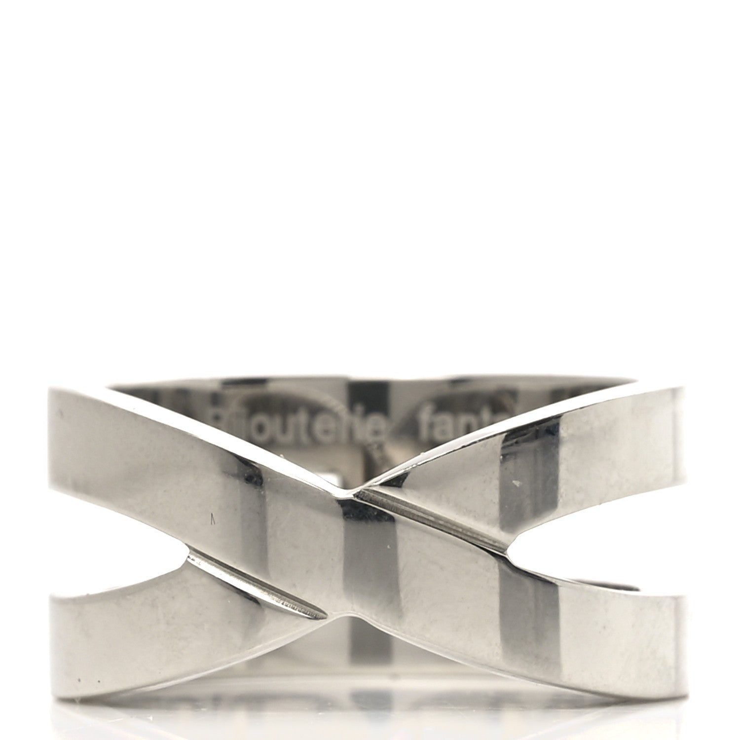 Hermes Palladium Bijouterie Fantaisie H Scarf Ring 1 of 3