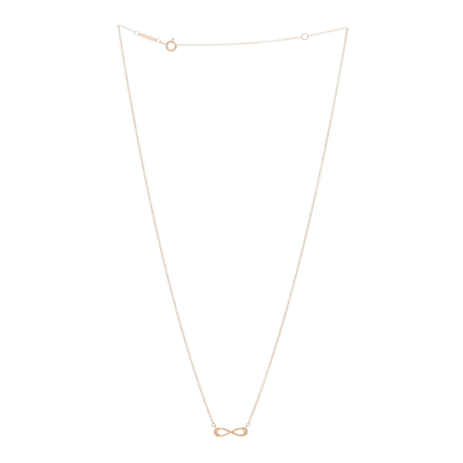 Tiffany 18K Rose Gold Infinity Pendant Necklace 3 of 4